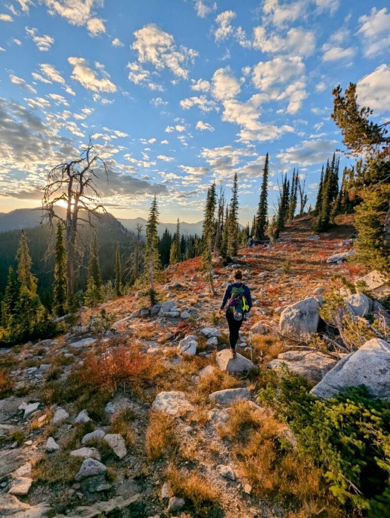 Ridge above Snowslide lake in McCall, Idaho